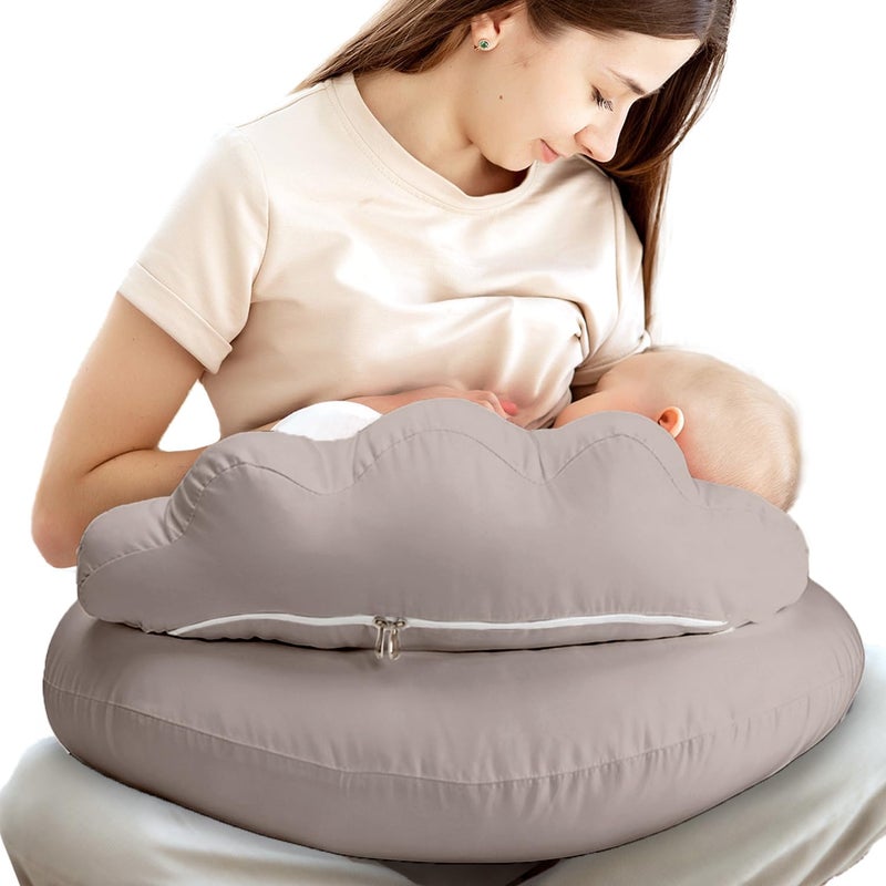 PILLANI Nursing Pillow, Breastfeeding Pillows for Enhanced Safety & Comfort for Mom & Baby, Removable Cotton Cover, Adjustable Waist Strap, Breastfeeding Essentials, Baby Registry Search - Image 1