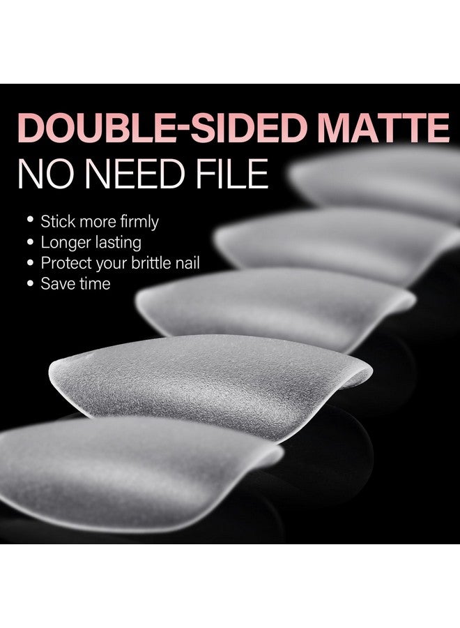 AILLSA Short Almond Nail Tips Upgraded Matte Soft Gel Nail Tips No Filed Preshaped Full Cover Short Almond Nails Clear Acrylic False Gelly Nail Tips For Soak Off Nail Extensions 240 Pcs 15 Sizes - Image 2