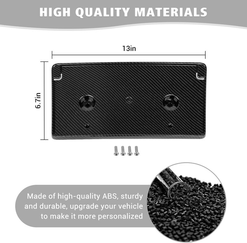 Jimen Carbon Fiber License Plate Holder for Dodge Ram - Image 3