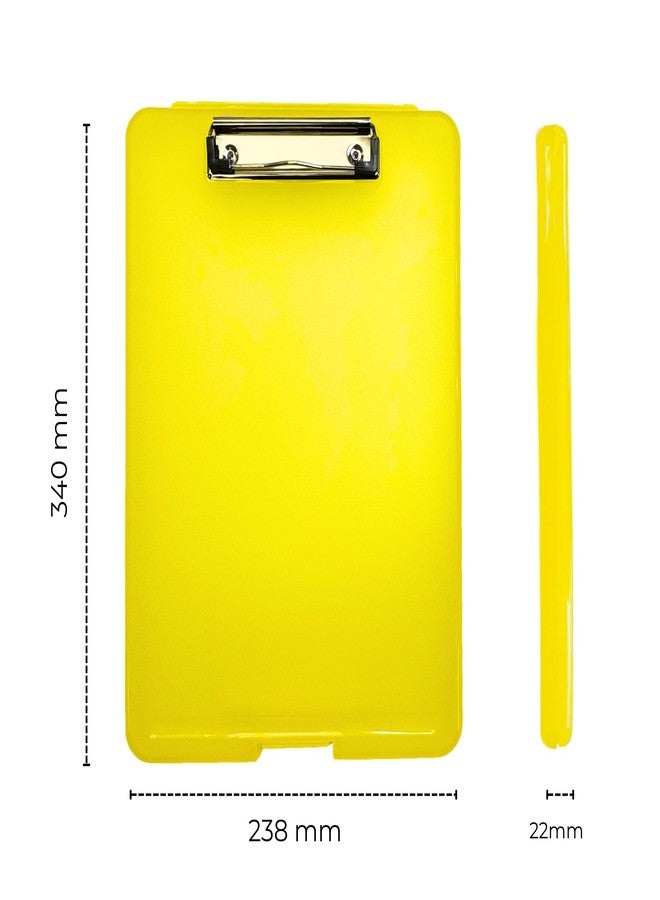 Janrax A4 Green Clipboard Box File - Storage Filing Case (Clear) - Image 5
