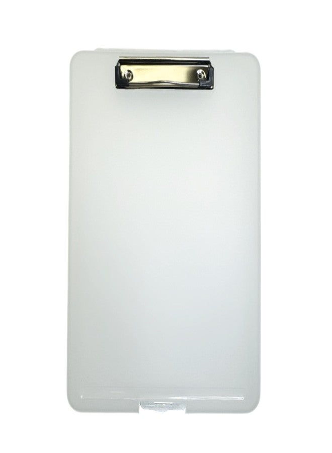 Janrax A4 Green Clipboard Box File - Storage Filing Case (Clear) - Image 1