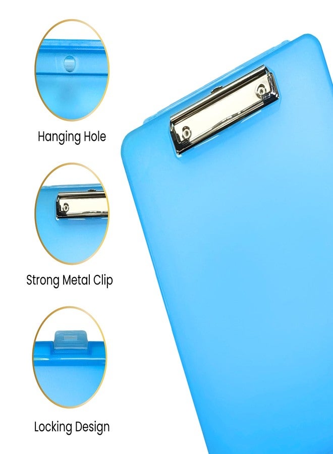 Janrax A4 Green Clipboard Box File - Storage Filing Case (Clear) - Image 4
