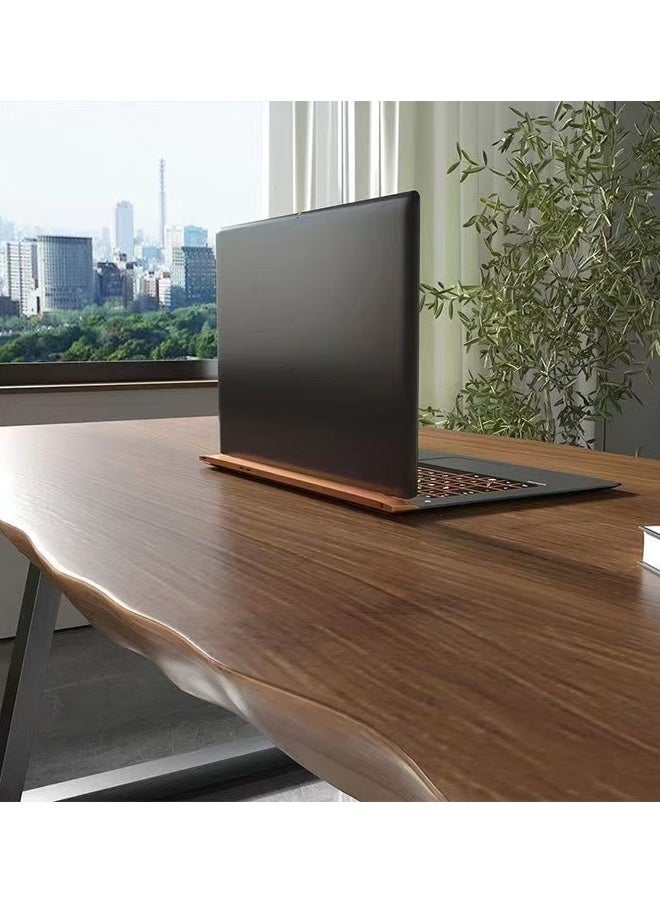 فاشون هوم طاولة مكتب تنفيذية حديثة للمنزل ومساحة العمل | سطح من الخشب الصلب مع لمسة نهائية من الحبوب الطبيعية وأرجل معدنية قوية | طاولة دراسة بتصميم صناعي بسيط للاستخدام في المكتب أو المؤتمرات أو المكتب المنزلي 140 × 70 × 75 سم. - Image 4