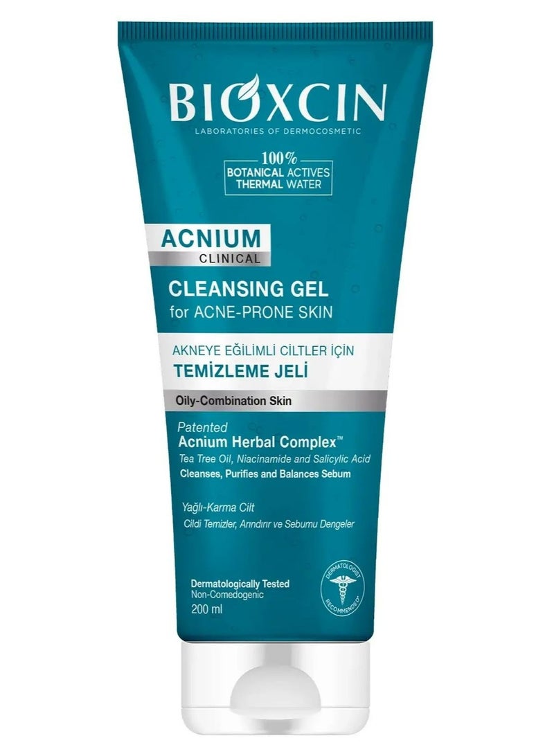 BIOXCIN ACNIUM CLINICAL CLEANSING GEL FOR ACNE-PRONE SKIN 200 ML - Image 1