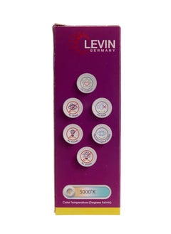 Levin Germany Levin E14 LED C37 Candle Lamp 6W 3000K Warm White 175-265V IP20 220° 38 x L110, Flicker Free Non-Dimmable, Frosted Finish, Suitable for Residential & Commercial Application as a Decorative Lighting.  - Image 4