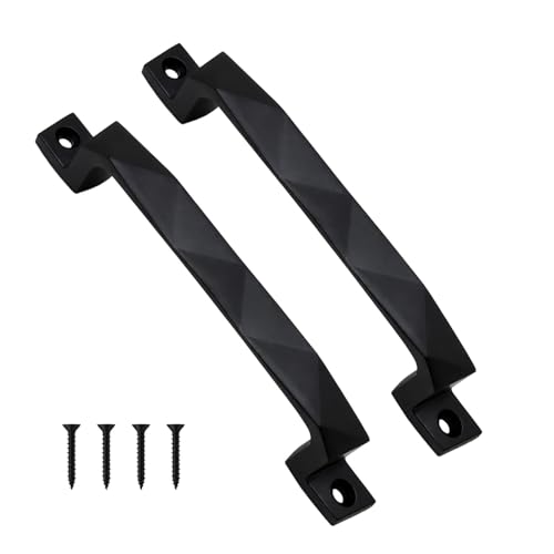 VOLO Chrome Finish Door and Window Handle for Home & Kitchen Doors/Cabinet/Window Handles - Mosaic Type (Model: Run 62) (96mm (4"), Pack of 2 Pcs, Black) - Image 1