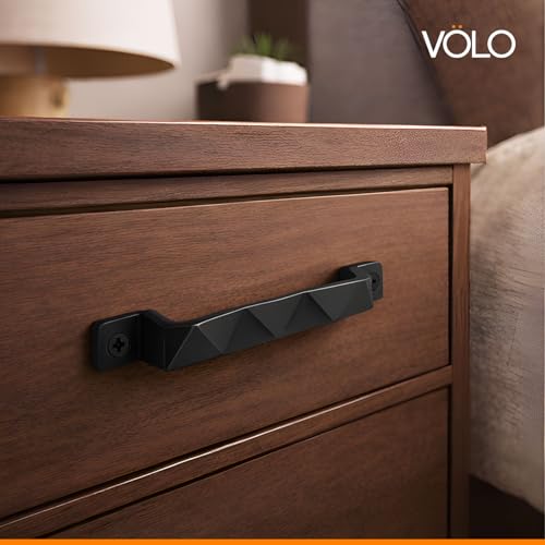 VOLO Chrome Finish Door and Window Handle for Home & Kitchen Doors/Cabinet/Window Handles - Mosaic Type (Model: Run 62) (96mm (4"), Pack of 2 Pcs, Black) - Image 5