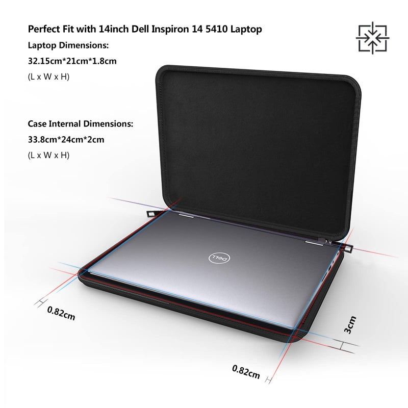 Smatree Smatree Hard Laptop Sleeve for 14 inch Lenovo Yoga Slim 7x Laptop, for 14 inch Acer Copilot+ PC: Swift 14 AI, for 14 inch Dell Inspiron 14 5425 5420 7425 Laptop, 14 inch HP Pavilion x360 2 in 1 Sleeve  - Image 4