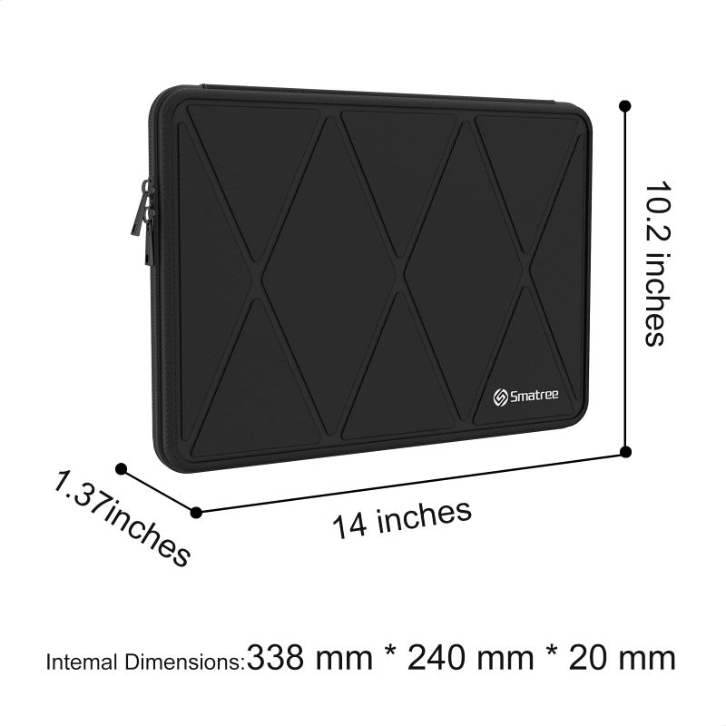 Smatree Smatree Hard Laptop Sleeve for 14 inch Lenovo Yoga Slim 7x Laptop, for 14 inch Acer Copilot+ PC: Swift 14 AI, for 14 inch Dell Inspiron 14 5425 5420 7425 Laptop, 14 inch HP Pavilion x360 2 in 1 Sleeve  - Image 3