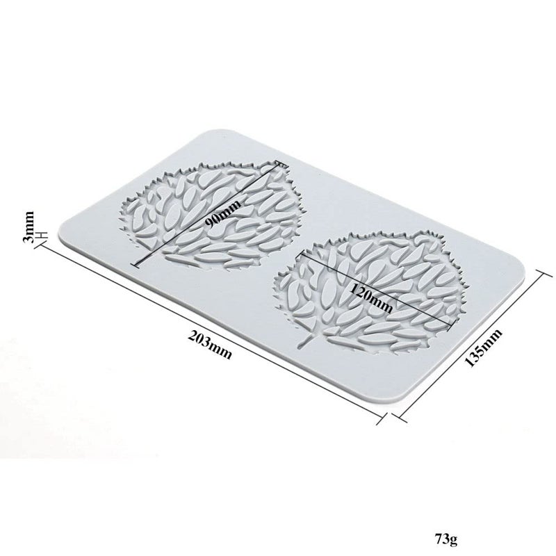 TUKE Lace Molds for Cake Decorating 3D Leaf Silicone Molds for Baking Gummy Molds Clay Fondant Molds Lace Mats Flower Honeycomb Bee Pattern for Sugar Chocolate Polymer (Leaf_8.12x5.4x0.12inch_Q) - Image 4