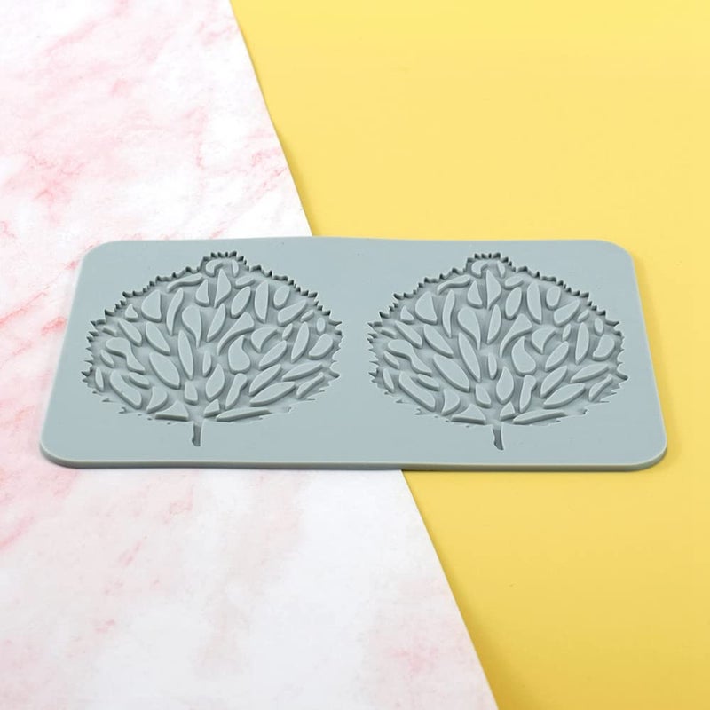 TUKE Lace Molds for Cake Decorating 3D Leaf Silicone Molds for Baking Gummy Molds Clay Fondant Molds Lace Mats Flower Honeycomb Bee Pattern for Sugar Chocolate Polymer (Leaf_8.12x5.4x0.12inch_Q) - Image 3