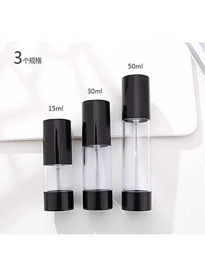 Ergonflow 3Pcs/Lot 15Ml 30Ml 50Ml Empty Black Airless Lotion Cream Pump Plastic Container Cosmetic Bottle Dispenser Travel Refillable Containers - Image 4