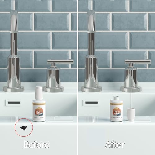 Oslo Home Porcelain + Appliance Touch Up Paint, Arctic White, 1oz, High-Gloss, w/Brush in Bottle, for Appliances - Image 3