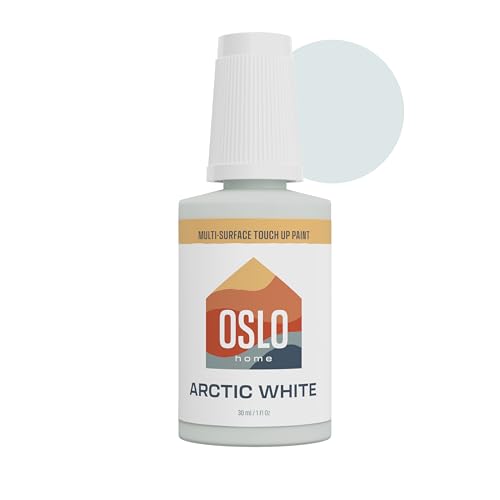 Oslo Home Porcelain + Appliance Touch Up Paint, Arctic White, 1oz, High-Gloss, w/Brush in Bottle, for Appliances - Image 1