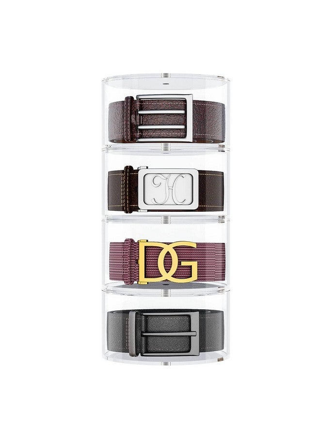 NIUBEE NIUBEE Belt Organizer, Acrylic 4 Layers Belt Case Storage Holder and Display for Accessories like Jewelry,Watch,Bracelets  - Image 1