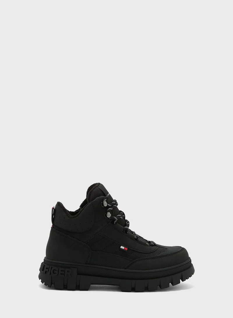 TOMMY HILFIGER Kids High Top Lace Up Boots