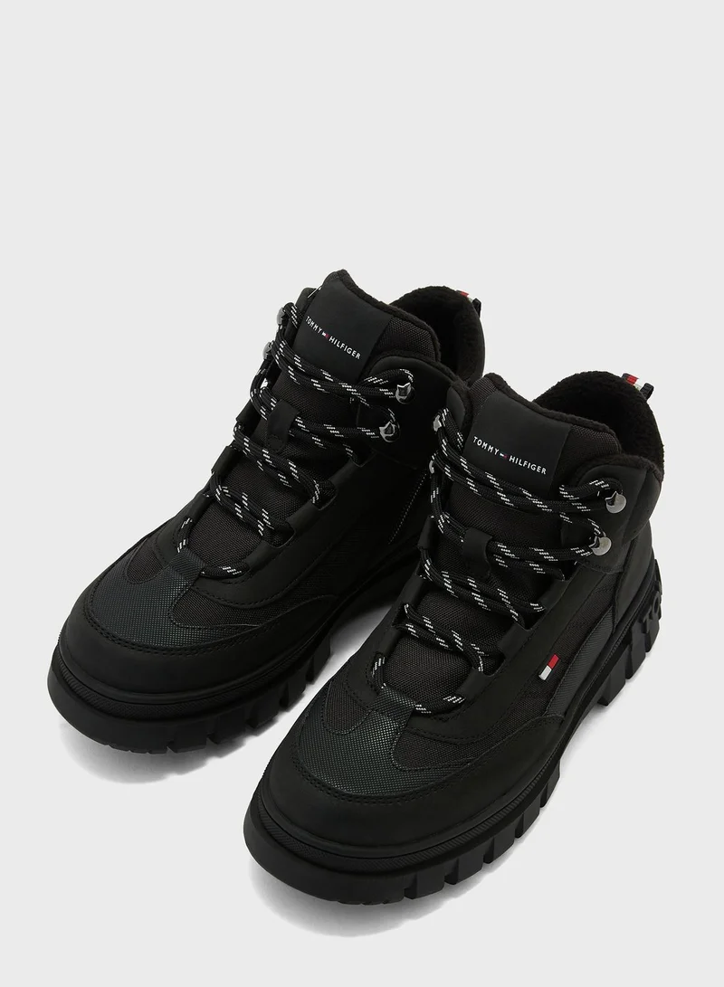 TOMMY HILFIGER Kids High Top Lace Up Boots