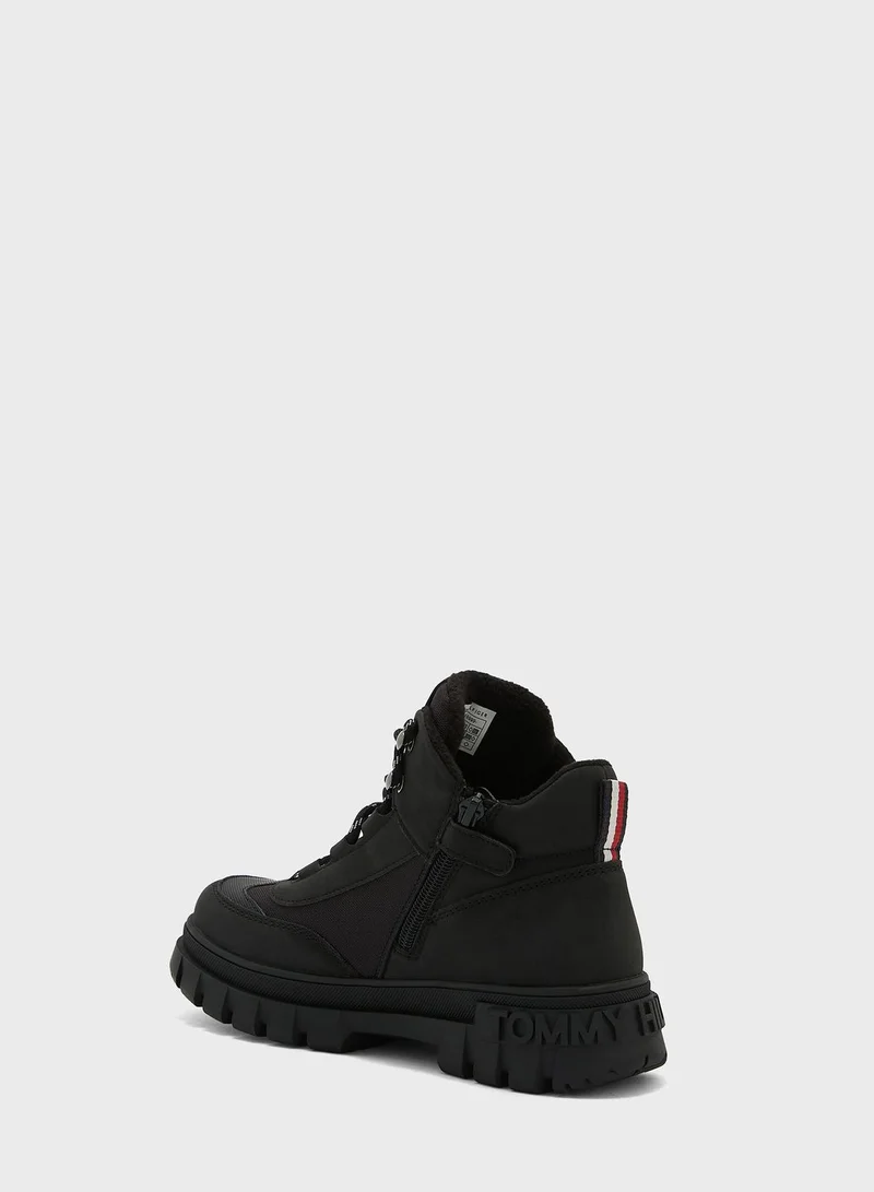 TOMMY HILFIGER Kids High Top Lace Up Boots