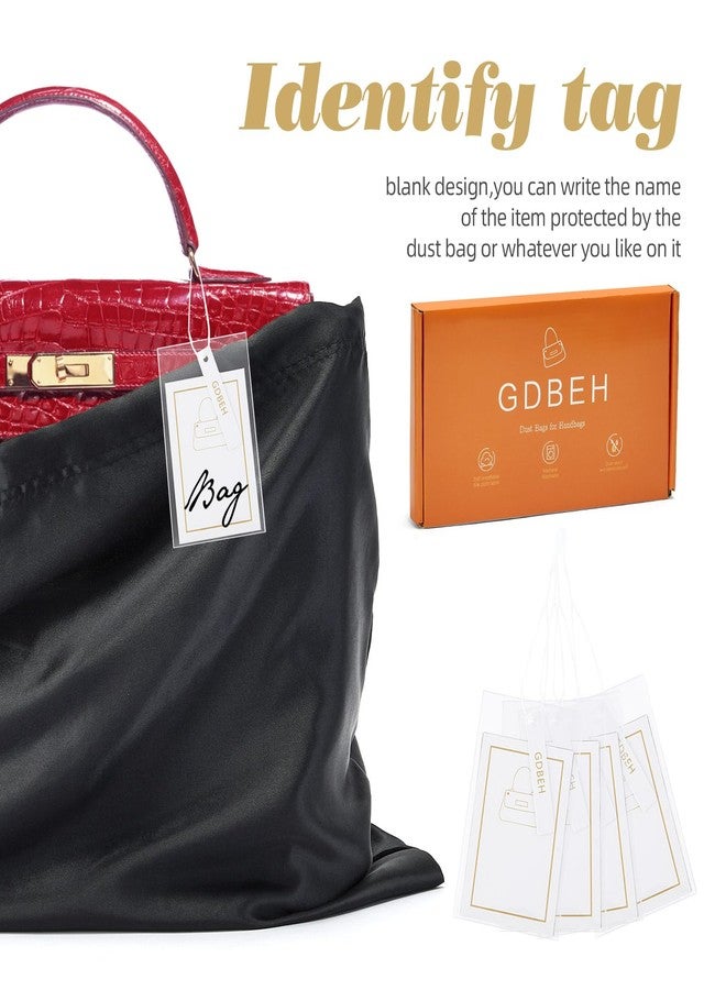GDBEH 3 Pack Dust Bags for Purses and Handbags，Silk Purse Dust Bags for Storage， With Drawstring Large Dust Bags for Handbag， Dust Covers for Purse Shoes Boots, Black, 19.6 × 15.7 in, Dust Bags for - Image 4