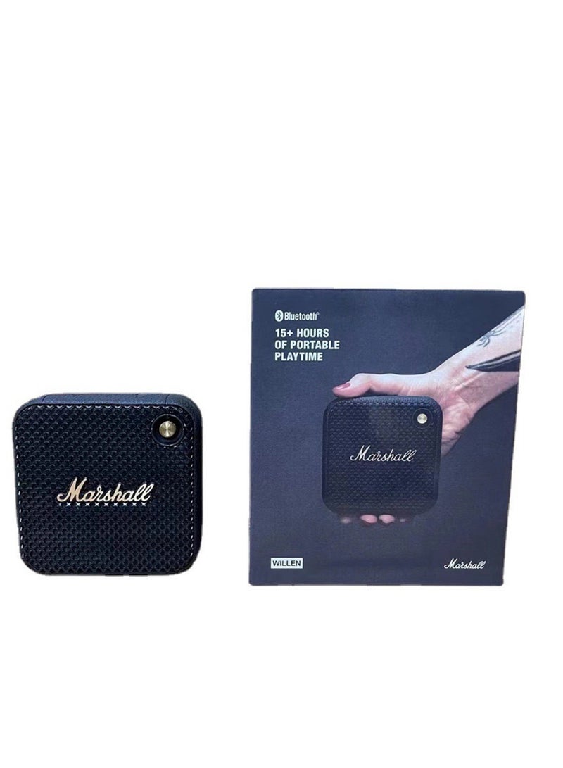 Marshal Willen Bluetooth Speaker, Wireless, 15+ Hours Playtime, Water-Resistent, Quick Charge, Stackable - Brass And Black - Image 1