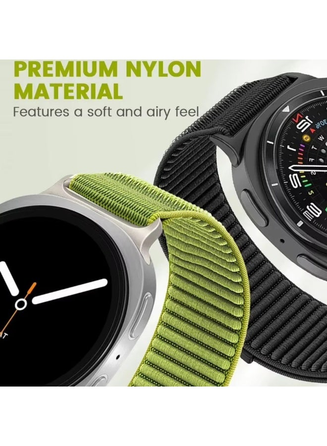 TEMPO Soft Nylon Band for Samsung Galaxy Watch 9/8 40mm 44mm/Classic 46mm | No Gap Sport Fabric Sport Loop Strap Adjustable Wristband, Breathable, Replaceable strap for Men & Women - Image 4