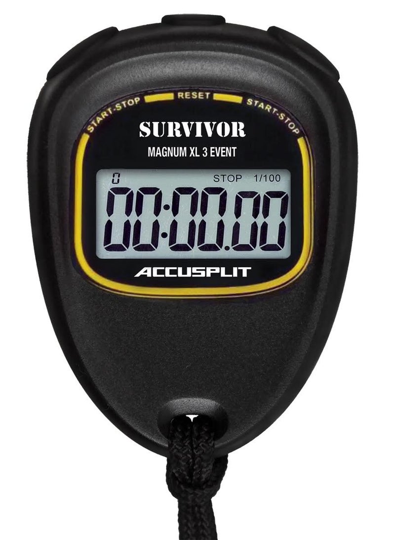 ACCUSPLIT Survivor - S3E EVENT Stopwatch with Magnum Display,Black - Image 3