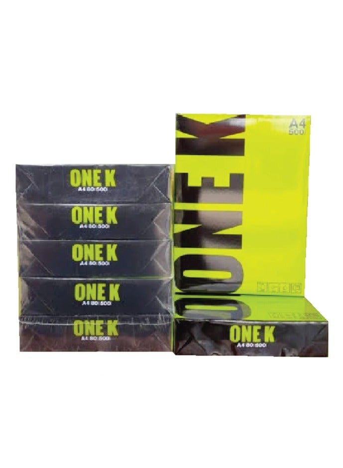 Paper ONE K Photocopy Paper A4 80 gsm, (Box of 5 reams) - Image 1
