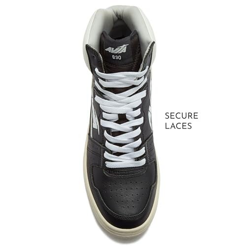 Avia 830 Men's Basketball Shoes, Retro High Top Sneakers for Men Indoor or Outdoor, Street or Court - Black/White/Silver Grey, 8 Medium - Image 5