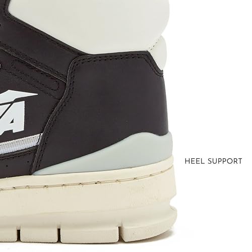 Avia 830 Men's Basketball Shoes, Retro High Top Sneakers for Men Indoor or Outdoor, Street or Court - Black/White/Silver Grey, 8 Medium - Image 3