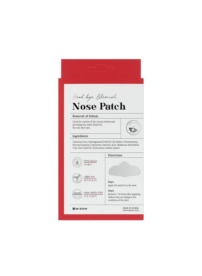 MIZON Nose Patch From Goodbye Blemish Line Patch For Nose Pores Pimples Zits Oil And Acne Blackhead Remover(10Ea)  - Image 2