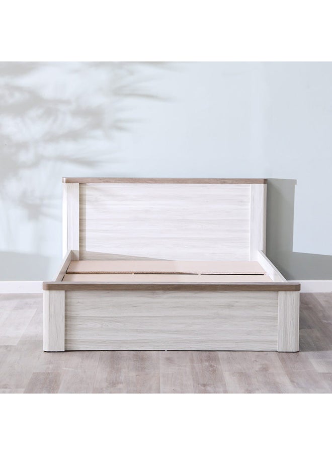 DANUBE HOME Olivos Single Bed (120x200cm) Strong and Sturdy Modern Design Wooden Single Bed Furniture Quiet And Comfortable Bed Frame L 219x126x95 cm Ash Grey/Oak  - Image 2