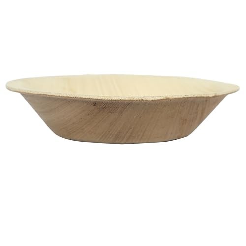 Clazkit 25 Pack Areca Palm Leaf Round Bowls | Like Wooden Bamboo | Eco Friendly, Biodegradable, Use and Throw Small Dona | for Serving Pasta, Soup & Snacks | Birthday, Wedding & Party (3.5 Inch) - Image 5
