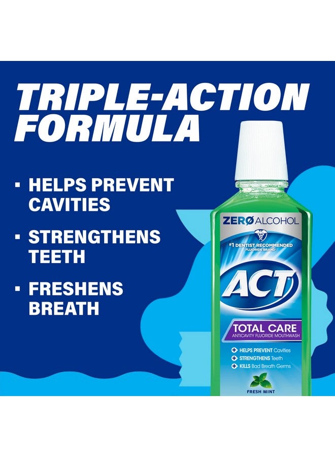 ACT Total Care Zero Alcohol Anticavity Fluoride Mouthwash 33.8 fl. oz. Fresh Mint - Image 4