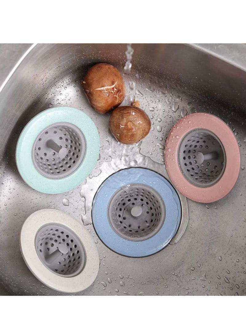 SYOSI 4 Packs Kitchen Sink Strainer Stopper Kit Silicone Sink Drain Strainer Stopper Good Grips Large Wide for Kitchen Sink Shower Drain Hair Catcher Sink Drain Cover - Image 2