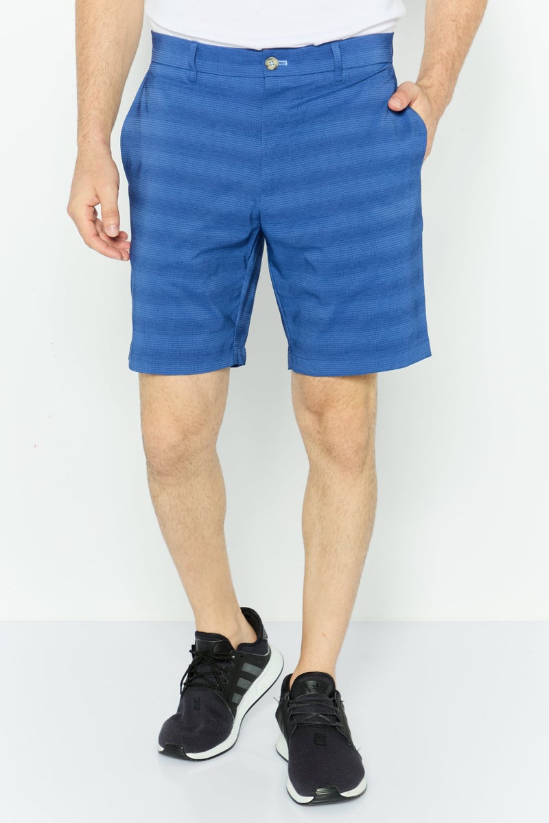 Tailorbyrd Men Sportswear Fit Golf Shorts, Blue - Image 1