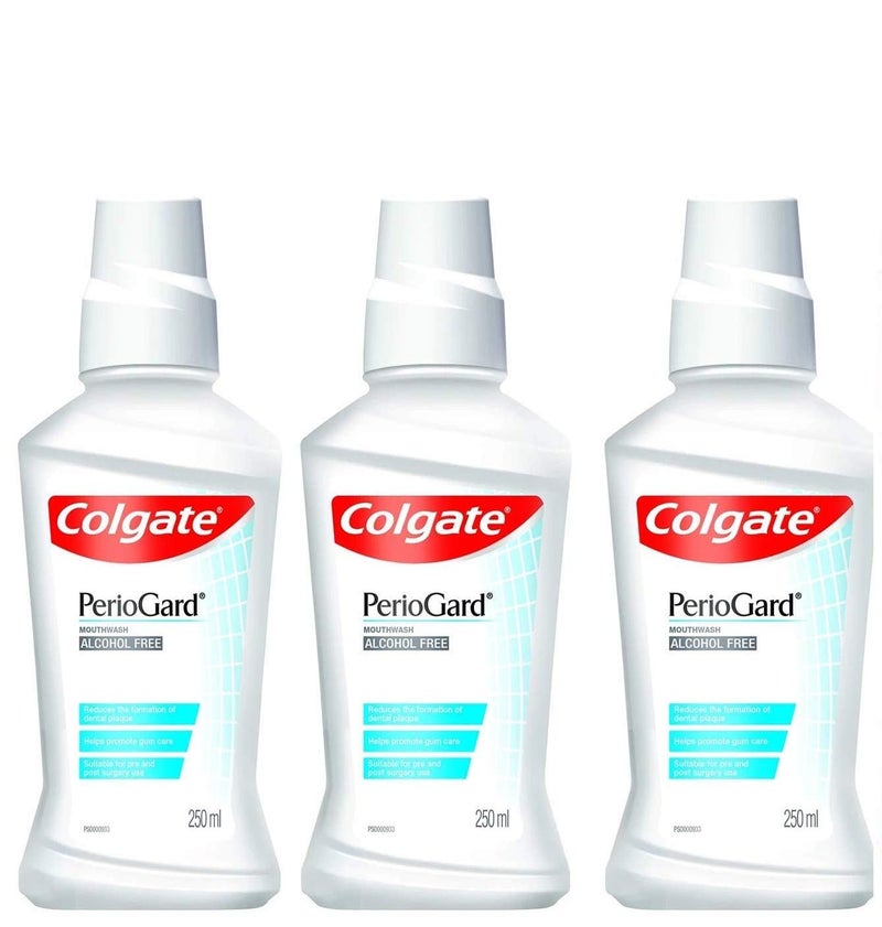 Colgate غسول فم كولجيت بيريوقارد - 250 مل (عبوة من 3) + (ضوء LED USB مجاني) - Image 1