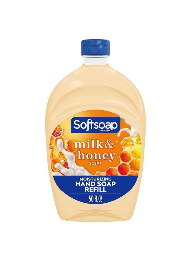 Softsoap Milk & Honey Scented, Liquid Hand Soap Refill, 50 Ounce  - Image 1