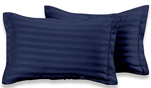 UmI. Brand Umi Super Soft Brushed Microfiber Cotton Satin Striped 72X78Inches 6X65Feet Fitted Bedsheet with 2 Pillow CoversAll Around Elastic Fitted bedsheet with Pillow Covers - Image 2