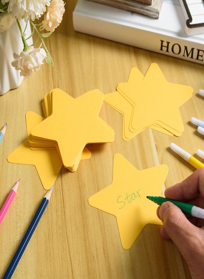 MixTeach 200 Pcs Gold Star Cutouts 4 Inch Paper Star Shapes Die Cut Yellow Double Sided Paper Star Classroom Decoration for Bulletin Board DIY Kids School Craft Projects Party Wall Decoration - Image 3