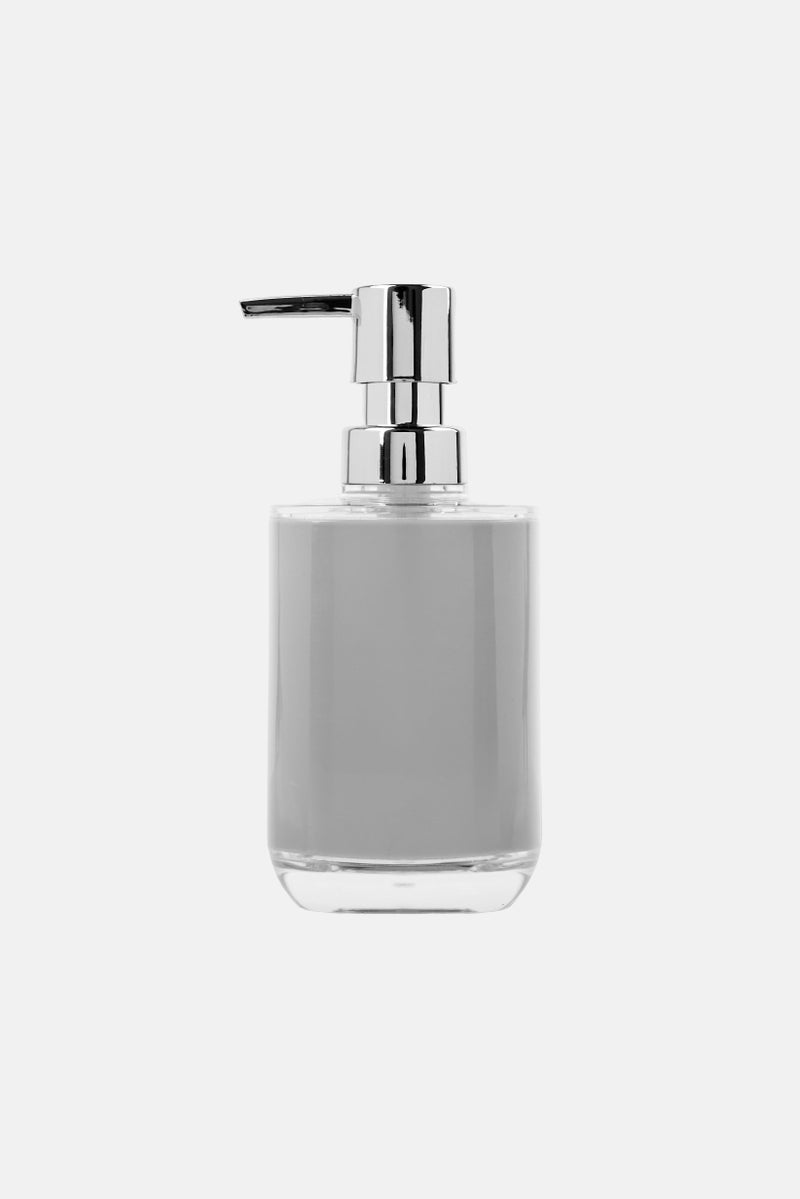 Bath Bliss Lucent Soap Dispenser With Chrome Pump, Grey - Image 2