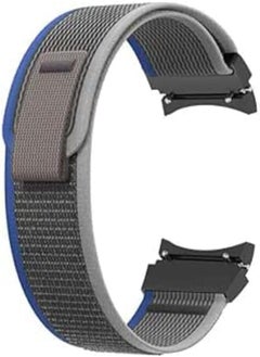 Nylon Solo Band Compatible with Samsung Galaxy Watch 5 40mm 44mm/Galaxy Pro 5 45mm/Galaxy Watch 4 40mm 44mm/Galaxy Watch 4 Classic 42mm 46mm, 20mm Sport Trail Loop Strap Women Men(Blue/Gray)