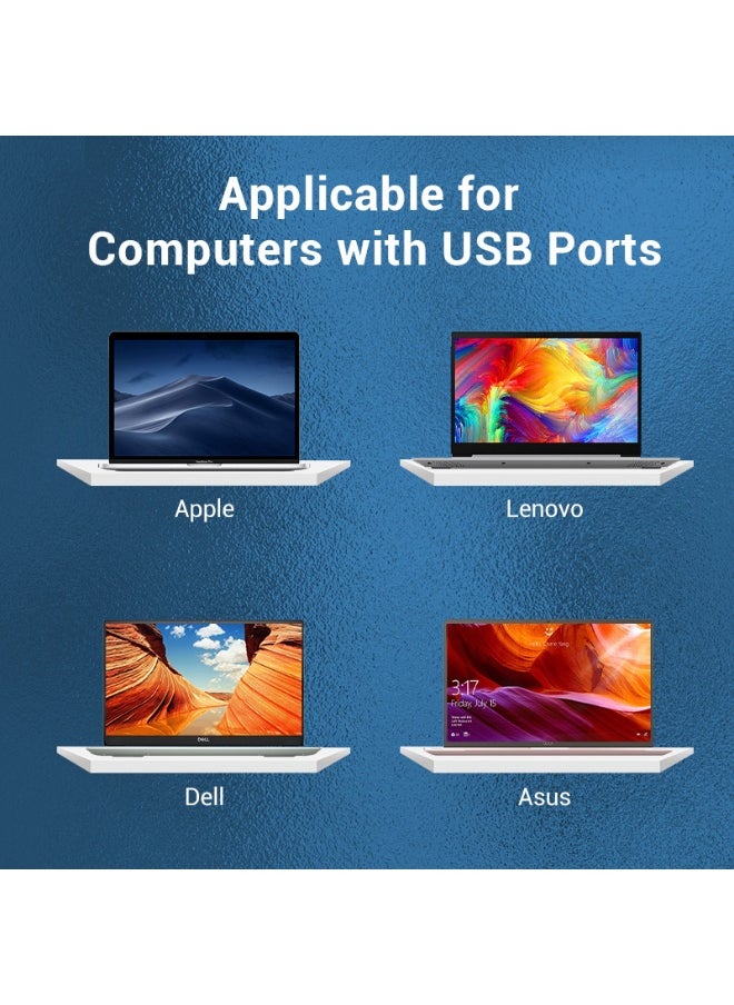 فينشن - موزع USB 3.0 بثلاثة منافذ من VENTION مع محول جيجابت إيثرنت 0.15 متر أسود، رقم الموديل CHNBB - Image 1