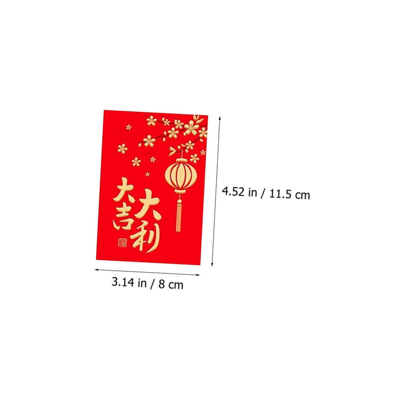 36pcs Chinese Red Envelopes Foil Stamped Luck Money Bags For Lunar New Year Celebration - Image 3