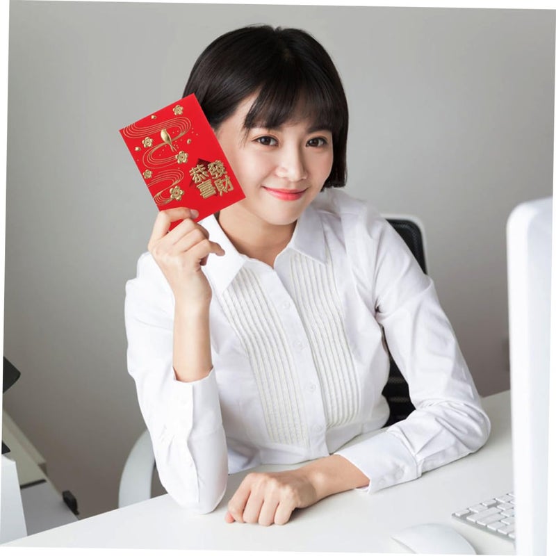 36pcs Chinese Red Envelopes Foil Stamped Luck Money Bags For Lunar New Year Celebration - Image 5