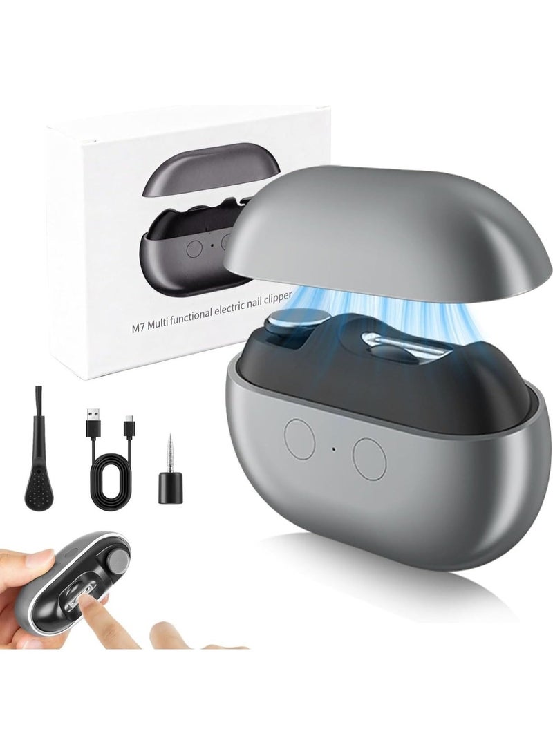 Electric Polishing & Nail Clipper 3-In-1 Multi-Functional   Safe Portable Precision Grooming - M7 - Image 2