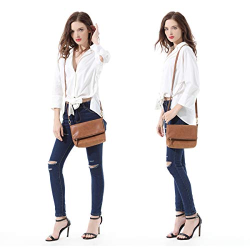 Gladdon Small Crossbody bags for Women Cross body Purse Shoulder Bag Brown - Image 4
