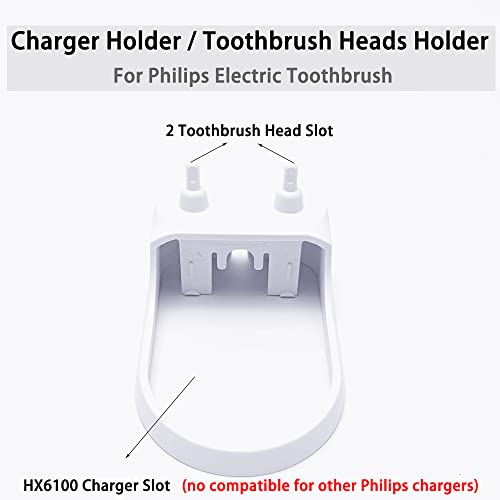 CMWWYFC Charger Holder Toothbrush Heads Holder Compatible with Philips Sonicare Electric Toothbrush,HX6100 Charger Stand Toothbrush Heads Holder for Philips Sonicare HX6000/HX8000/HX9000 - Image 2