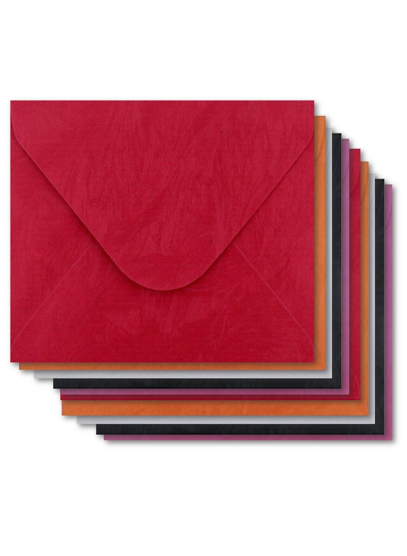 SBC 10-Piece Fancy Envelopes 14x14cm Size Assorted Colours - Image 1