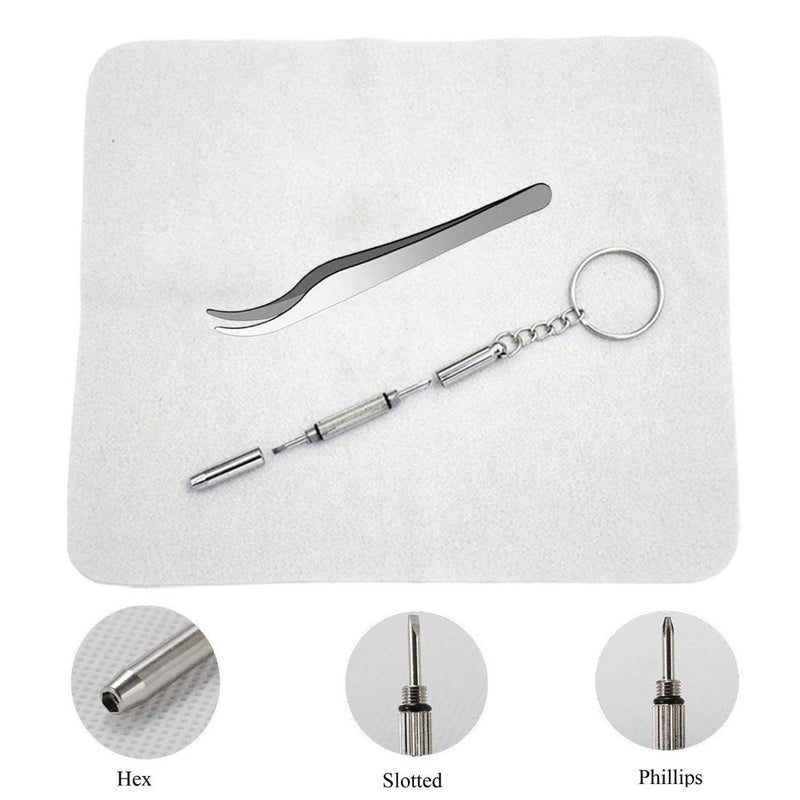 DIY Crafts DIY Crafts Design No # 2, Repair Kit, Sunglasses Eyeglasses Repair Kit, 1100Pcs Tiny Screws 5 Pairs Nose Pads+Micro Screwdriver Tweezer for Wa (Design No # 2, Repair Kit)  - Image 4