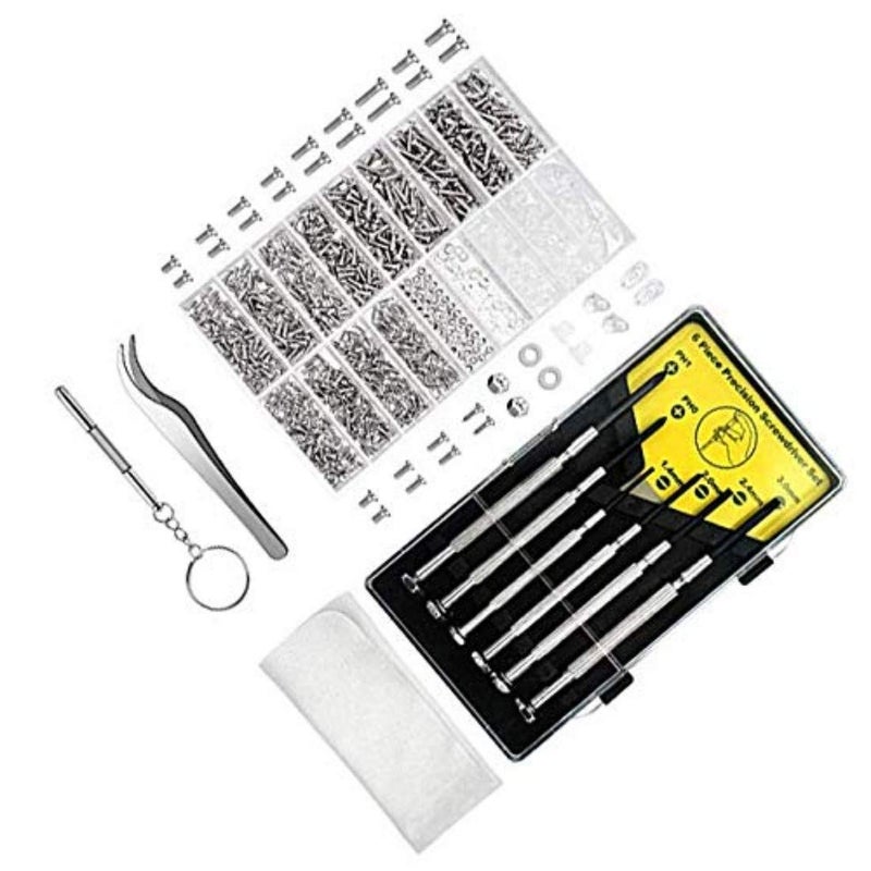 DIY Crafts DIY Crafts Design No # 2, Repair Kit, Sunglasses Eyeglasses Repair Kit, 1100Pcs Tiny Screws 5 Pairs Nose Pads+Micro Screwdriver Tweezer for Wa (Design No # 2, Repair Kit)  - Image 1